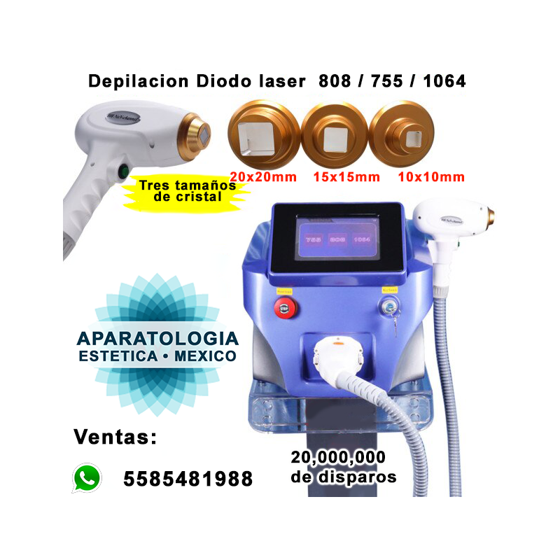 Máquina de depilación láser de diodo 808nm con sistema de enfriamiento TEC  - Aparatologia Estética México